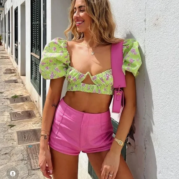 Zara 2 Piece Printed Top & Skirt Bloggers Favorite Size XS - Picture 9 of 12